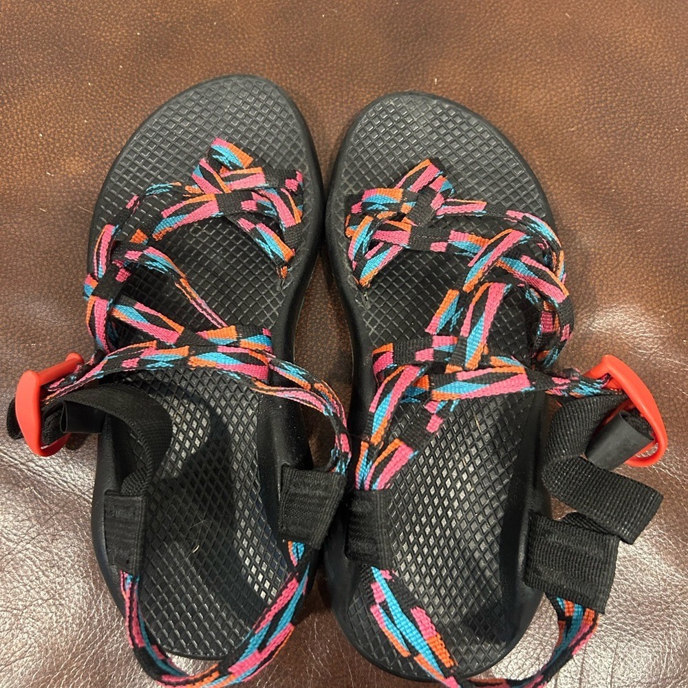 Chaco Kids Sandals with‎ Black and Multicolor Straps
